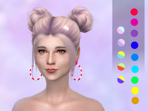 Sims 4 — Candy Earrings by mihaha269 — Perfect match for a candy- or even Christmas-inspired outfit! Features 9 plain
