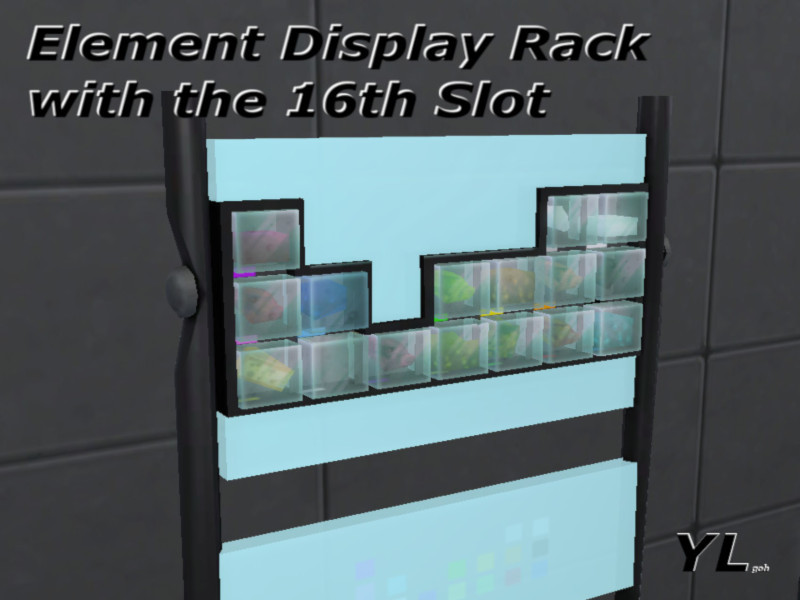 The Sims Resource Element Display Rack with 16 slots