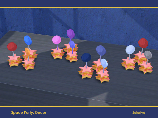 Sims 4 — Space Party Decor. Space Party Decor. Canape by soloriya — Canape with stars. Part of Space Party Decor set. 4