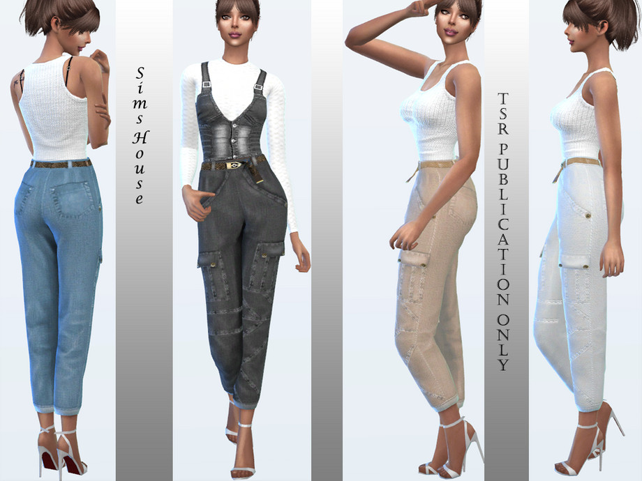 The Sims Resource Mom Jeans With Belt