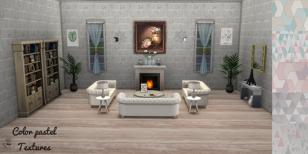 Sims 4 — Color Pastel Texturas by Charlotte_Crawford — Pastel Color Textures Want something fun and innovative for your