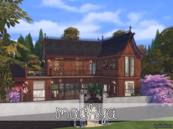 Sims 4 — Machiya - NoCC by LilaBlau — Machiya - Asia living for you Sims - up to 4 Sims Particularities: - 2 bedroom - 1