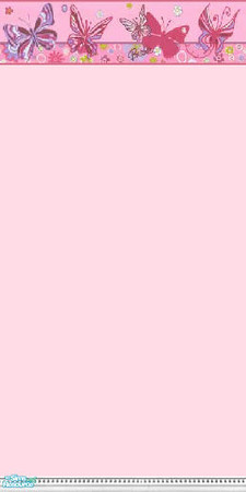 Sims 2 — Barbie Butterfly Plain - Pale pink by fionnababygirl — no cost walls for the kiddies or the young at heart. by