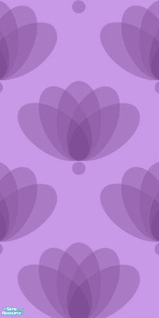 Sims 2 — Aqua Lilys - Individual Item by elmazzz — Wall #2