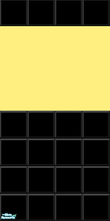 Sims 2 — G is for Grapefruit  Yellow & Black by Bittersweet_Symphony — Tile and paint wall in one color that can be