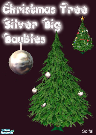 Sims 2 — ChristmasTreeBigBaubles Silver by solfal — Big Baubles to use with my christmas tree. It has 2 colour options,