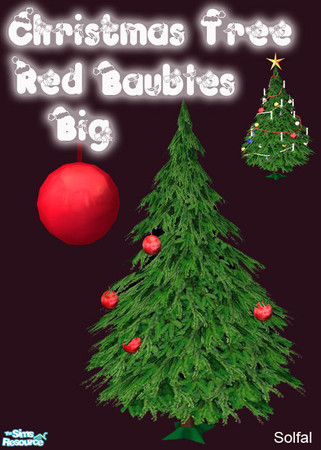Sims 2 — ChristmasTreeBigBaubles Red by solfal — Big Baubles to use with my christmas tree. It has 2 colour options, you