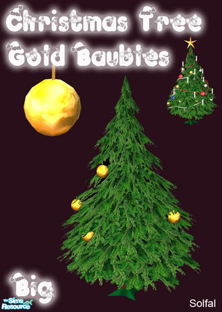 Sims 2 — ChristmasTreeBigBaubles Gold by solfal — Big Baubles to use with my christmas tree. It has 2 colour options, you