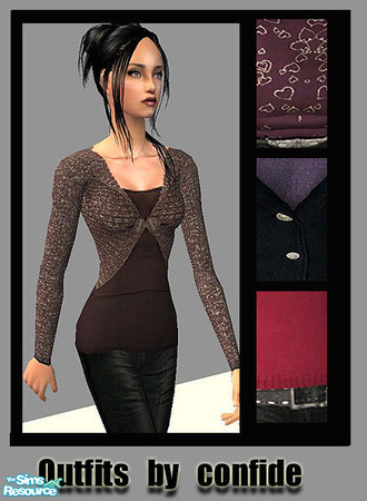Sims 2 — Charmer Set by confide — Set of 4 recolors based on a wonderful mesh made by MariaVS. No EP required ! Needs
