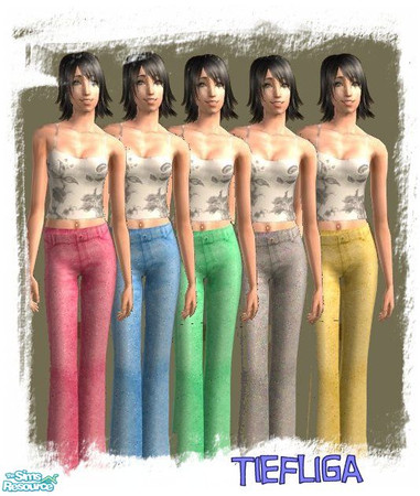 Sims 2 — Glitter-Jeans by tiefliga — Cool jeans with glitter-effect.