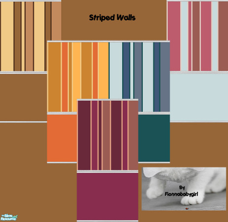 Sims 2 — no cost Stripes by fionnababygirl — I was in a strippy mood when i came up with these walls. I wanted something