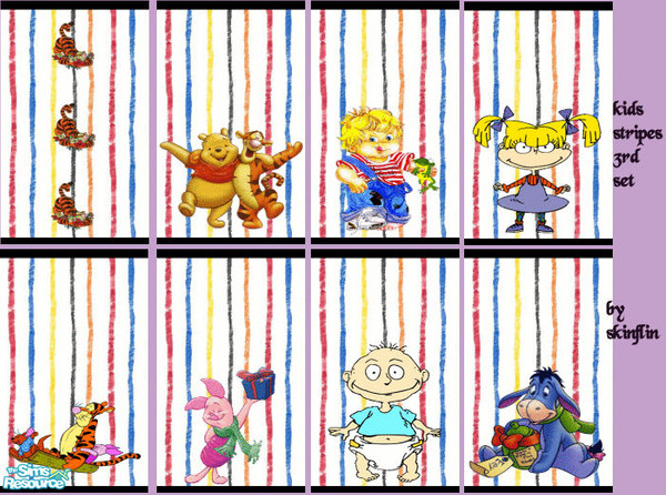 Sims 2 — kids stripes 3rd set by skinflin — my 3rd and final set of kids stripes