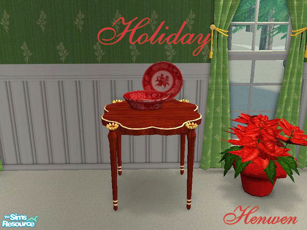 Sims 2 — Red Plate Bowl by Henwen — *NEEDS MESH* Cashcraft\'s china in Holiday RED.