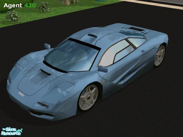 Sims 2 — Real Sky-Blue McLaren F1 Paint Job by Agent420 — A Real Sky-Blue McLaren F1 Paint Job. Mirror colors are