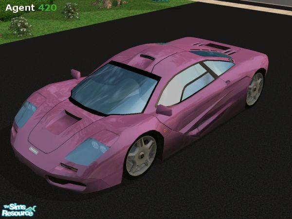 Sims 2 — Tainted Salmon Pink McLaren F1 Paint Job by Agent420 — A Tainted Salmon Pink McLaren F1 Paint Job. Mirror colors