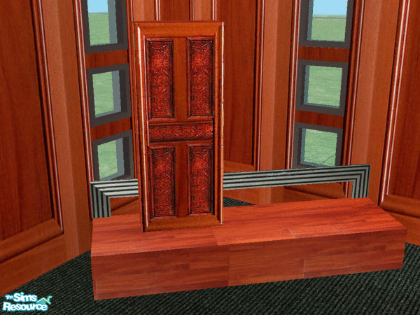 Sims 2 — Streamliner - Dresser by SimanthaRat — As shown with inlayed wood door