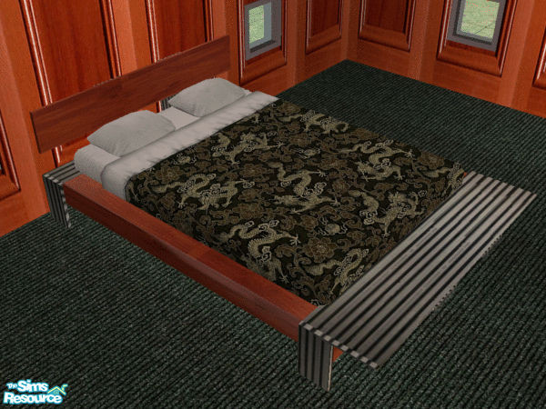 Sims 2 — Streamliner - Bed & Bedding by SimanthaRat — As shown