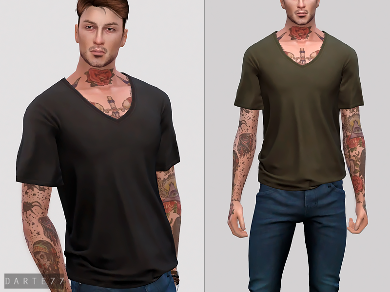 blik ros dobbelt The Sims Resource - V Neck T-Shirt