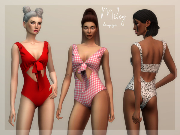 Sims 4 — Miley by laupipi2 — New super sexy and cute trikini! New mesh, all LODs Base game compatible 16 Swatches Shadow