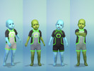 Sims 4 — Toddler Alien Outfit - Seasons needed by ommlette — An outfit for toddler aliens to wear. Comes in 4 swatches to