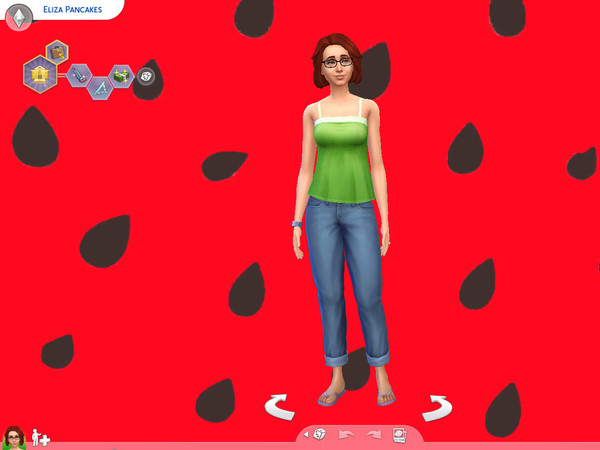 Sims 4 — CAS background watermelon (set) by Claireesims — This is a CAS background set. It a watermelon pattern. One