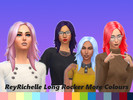 Sims 4 — Long Rocker Hair; More Colours by Reyrichelle — 17 new colour options for the Base game hair style Long Rocker.