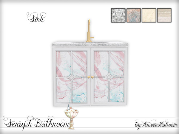 Sims 4 — Seraph Bathroom - Sink by ArwenKaboom — Base game sink that goes with counters