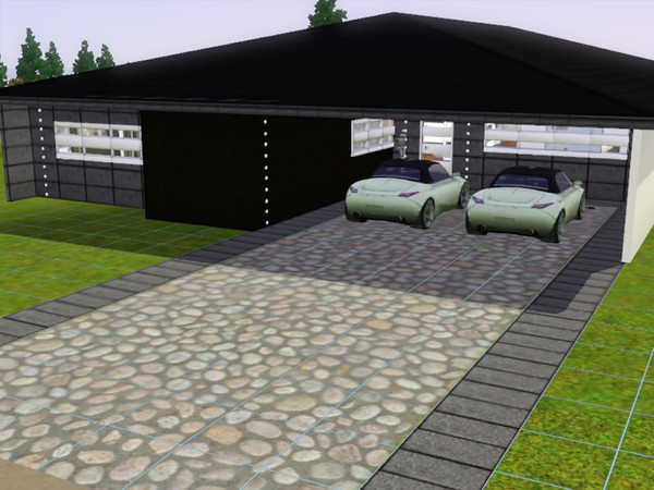 Sims 3 — Thunder Street 2 by adrianna96 — kitchen + dining room + living room, fireplace, 3 bedrooms, office, 3