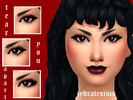 Sims 4 — Tear You Apart Eyeliner by zydratesims — - BGC - 3 Swatches, all include red eyeshadow. - Custom Thumbnail -
