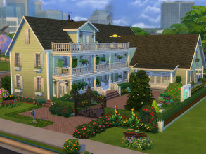 Sims 4 — The Charleston by NewBee123 — The Charleston Lot Size: 40x30 Bedrooms: 4 Bathrooms: 5 Price: $340,717 Built in