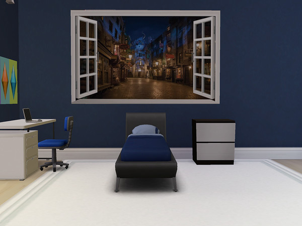 Sims 4 — Harry Potter Window Wall Decals - Cats/Dogs Required by twosister422 — Bring on the Magic! Harry Potter Large