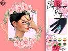 Sims 4 — Deep Wave Ring by TiffanyVegas — Antique style ring with oval gemstone that sits on the entire first phalanx of
