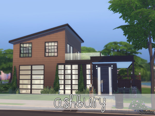 Sims 4 — Ashbury - NoCC by LilaBlau — Familyhome up to 4-5 Sims. Particularities: - 3 bedroom - 2 Bathroom - Garden -
