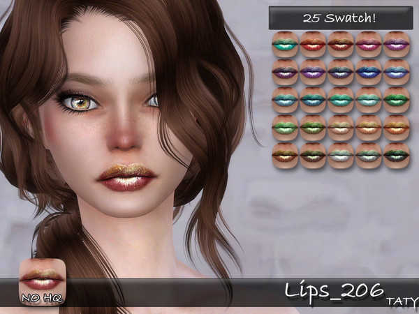 Sims 4 — [Ts4]Taty_Lips_206 by tatygagg — - Female, Male - Human, Alien - Teen to Elder - Hq Compatible