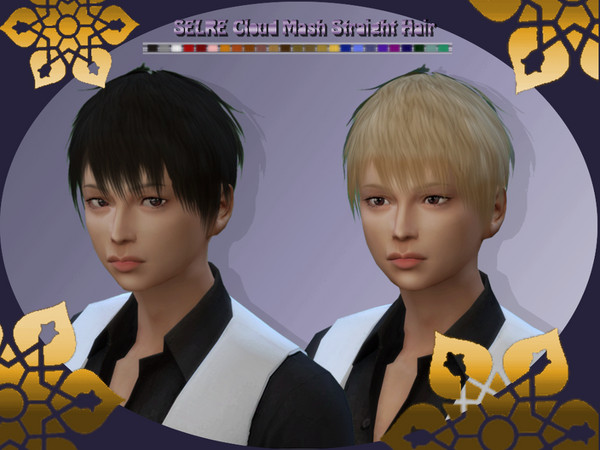 Sims 4 — SELRE Cloud Mash Straight Hair by Selre — ALL Lot. There is 25 colors of color. This is a hairstyle that we've