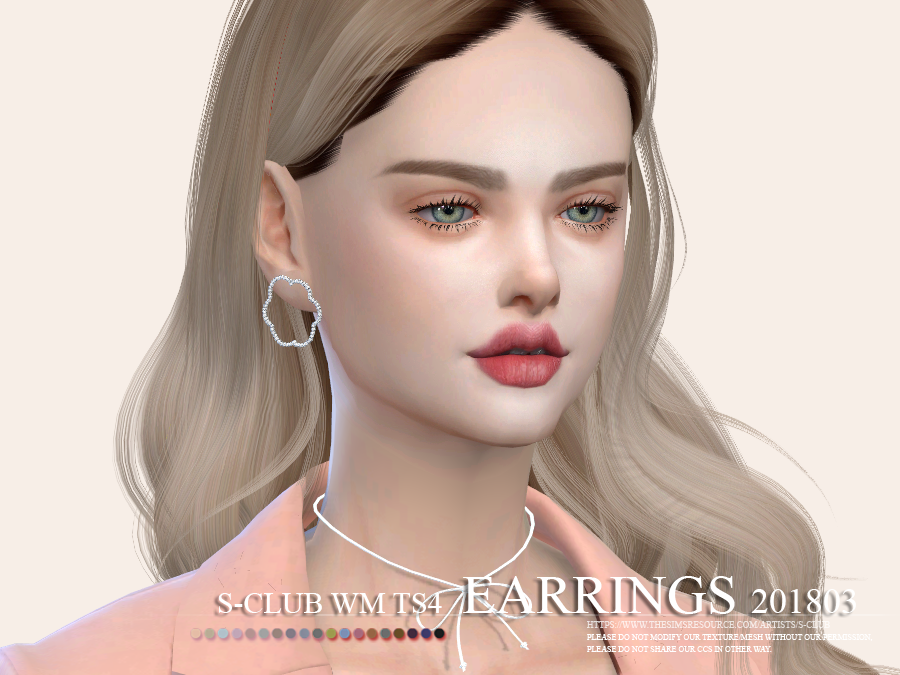 Duchess data Mose The Sims Resource - S-Club ts4 WM EARRINGS F 201803