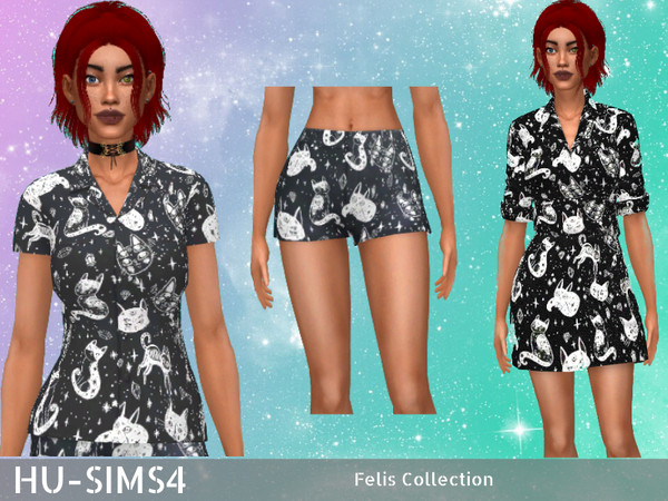 Sims 4 — Felis Set by hu-sims4 — Felis Set - 1 swatch - Standalone items - Tested in-game Made with Sims 4 Studio 
