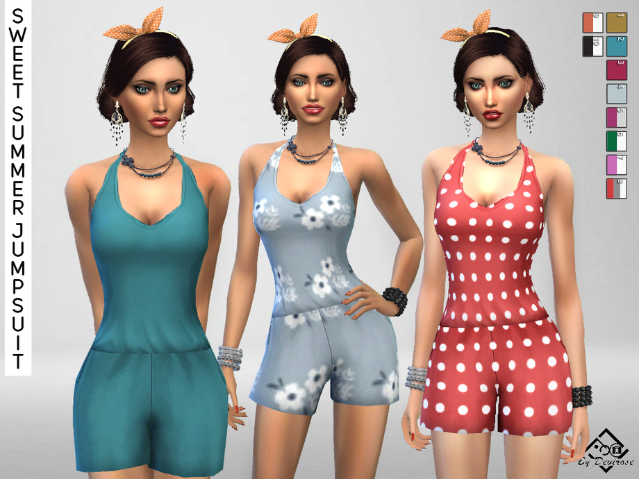 The Sims Resource Sweet Summer Jumpsuit
