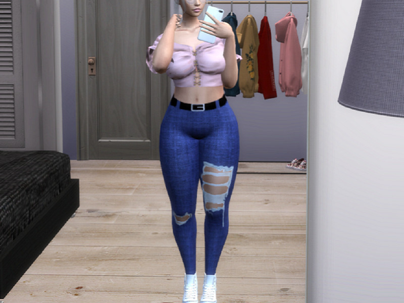 Sims 4 The Sims Resource | ripped jeans - leggings by TSR Creator