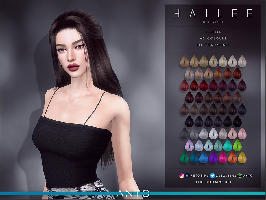 The Sims Resource Anto Hailee Hairstyle
