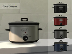 Sims 4 — Crock-Pot Slow Cooker by Katiesimspire — Crock-Pot decoration for all slow cooker lovers :) 5 swatches: - black