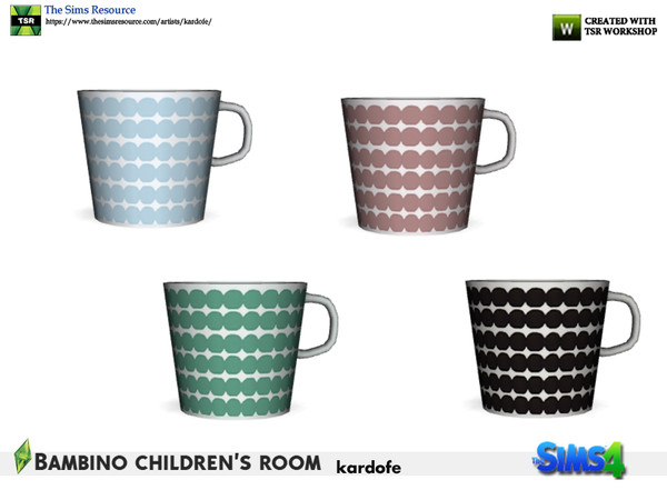 Sims 4 — kardofe_Bambino children's room _Mug by kardofe — Decorated mug, in four different color options 