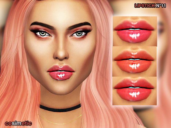 Sims 4 — Lipstick N11 by cosimetic — - This lipstick can use on all genders and from teen to elder. - Contains [ 12]