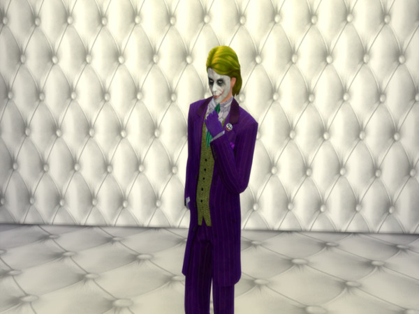 Sims 4 — Joker Suit  by SkullChain21 — 1 Swatch Base Game Compatible Suit ONLY Face Paint,Gloves and Hair not Included