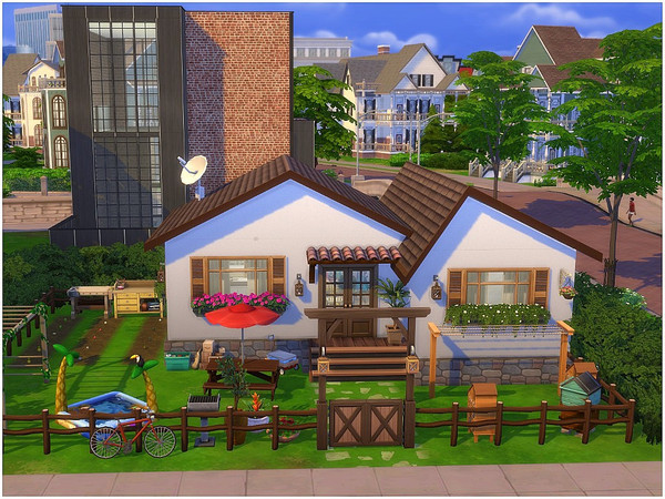 Sims 4 — Old Cottage by lotsbymanal — Small house with two rooms and one bathroom.