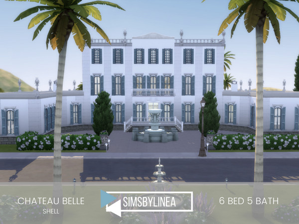 Sims 4 — Chateau Belle by SIMSBYLINEA — Live like the royals in this freshly modernized French Chateau! It has a stunnung