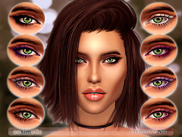Sims 4 — Eyeliner N8 by cosimetic — - This eyeliner can use on all genders and from teen to elder. - Contains [10] colors
