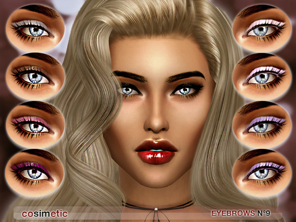 Sims 4 — Eyeliner N9 by cosimetic — - This eyeliner can use on all genders and from teen to elder. - Contains [10] colors