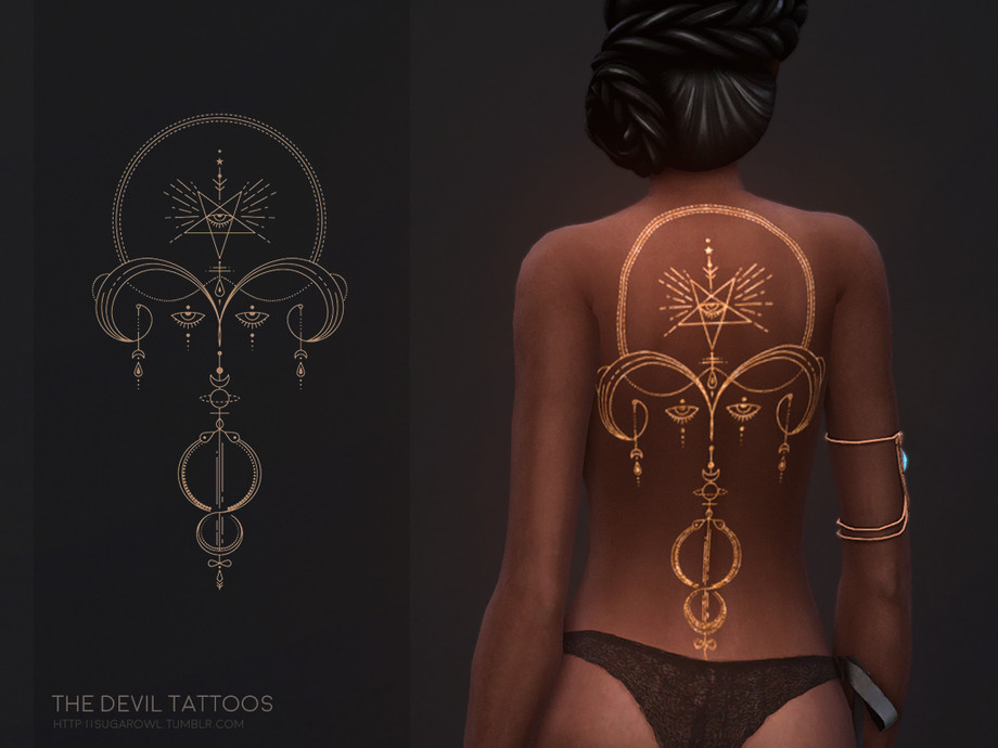 The Sims Resource - The Devil tattoos