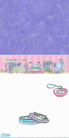 Sims 2 — girly by ladyvaleriasage — just a neat girls room paper